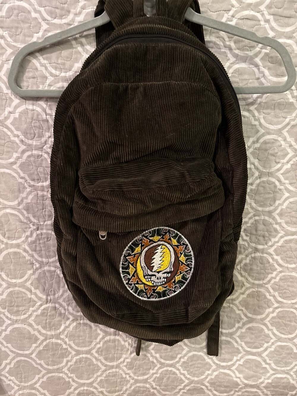 Grateful Dead Gypsy Rose Corduroy Tribal Steal Your Face Backpack
